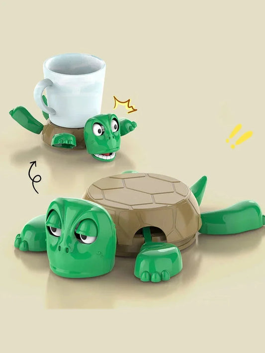 Panicked Turtle Coaster - A 3D-printed cup mat with a funny design